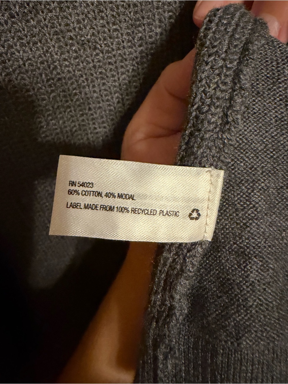 GAP Women's Open-Front Charcoal Gray Cardigan - Picture 3 of 4
